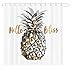 MAEZAP Tropical Fruit Pineapple Shower Curtain Vintage Style Bathroom Decor Waterproof Polyester with Hooks 69x70 Inchs