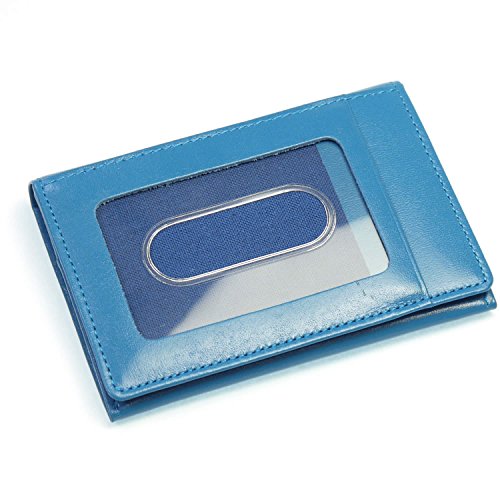 革職人 Secondary (セカンダリー) パスケース 二つ折り 小銭入れ付き 本革 多ポケット パスケース PR005 SK (スカイ)