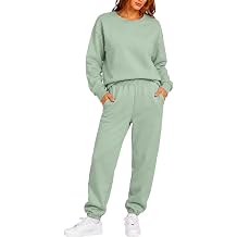 Tracksuits for Women Set Round Neck Pullover Sweatshirt and Joggers