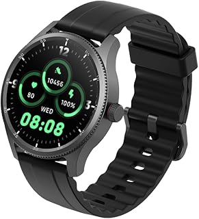 وان وير ساعة ذكية رياضية، أسود، شاشة لمس، مراقب معدل ضربات القلب، مقاوم للماء، متتبع اللياقة البدنية والنوم، متوافق مع الهواتف الذكية