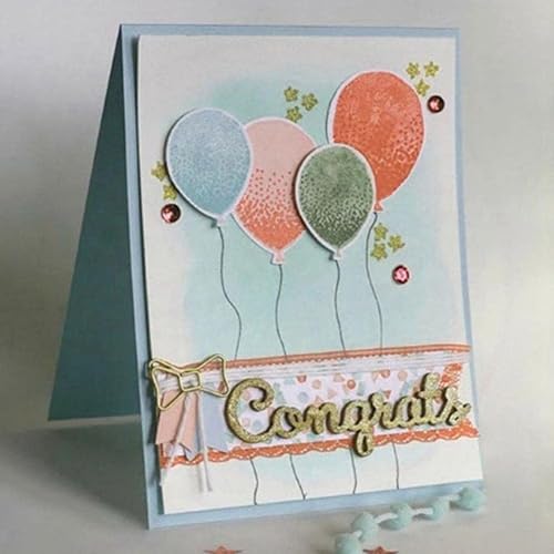 Miniatura 3 de Troqueles de corte de globos para hacer tarjetas, plantillas de corte para álbumes de recortes, álbum de fotos, troqueles de papel decorativo para