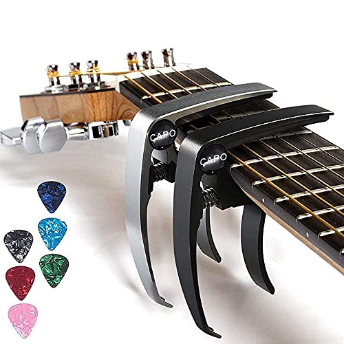 EURYTKS Accessoires pour Instruments de Musique Lot de 2 capodastres pour Guitare, avec 6 médiators pour ukulélé… - Les Beatles, Paul McCartney, John Lennon, RIngo Starr, George Harrison EURYTKS Accessoires pour Instruments de Musique Lot de 2 capodastres pour Guitare, avec 6 médiators pour ukulélé… – Image 3