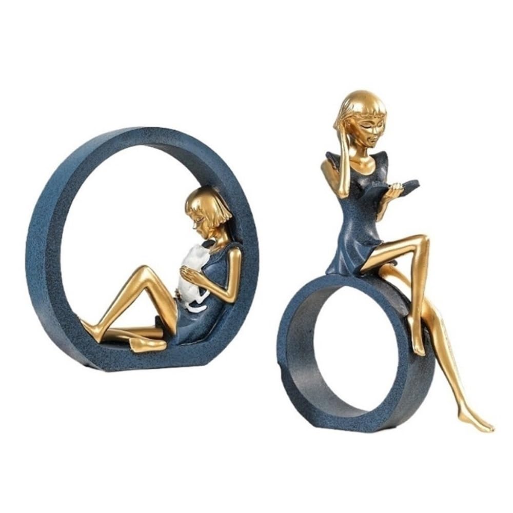 zhuyanbo007 Desk Statue, Girls Bedroom Room Desk Art Decoration Japanese Modern Figure Sculpture Ornaments