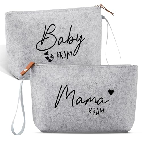Xuniea Geschenke für Werdende Mütter Schwangere - Kosmetiktasche aus Filz...