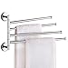 AIYoo Swivel Towel Bar 15 inch Wall-Mounted SUS 304 Stainless Steel 4-Arm Bathroom Swing Hanger Towel Rack Holder Storage Organizer Space Saving, Brushed chrome