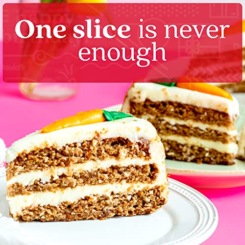 David's Cookies Layered Carrot Cake 10" - Pre-sliced 14 pcs. Fresh Gourmet Bakery Dessert With Rich Cream Cheese Frosting, Delicious Gourmet Easter Food Cake Gift Idea for Women, Men, Kids and Family - Image 5