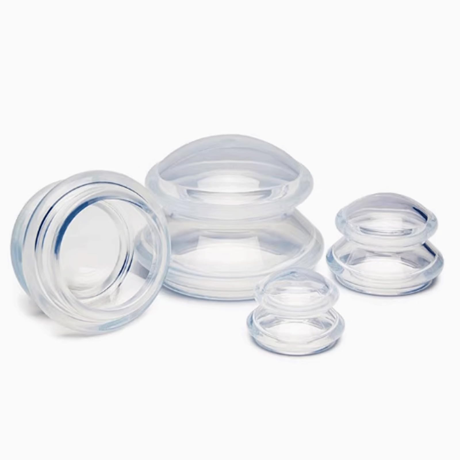 Juego de ventosas de Silicona para Masaje, Juego de Terapia de ventosas al vacío, Kit de ventosas de Masaje para Terapia de Masaje, 4 tamaños