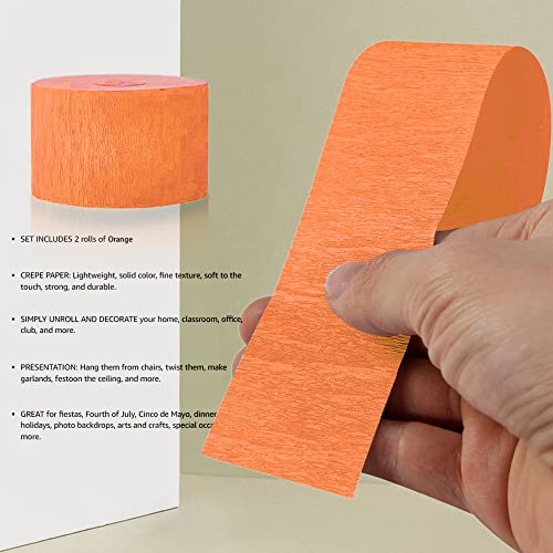 1St Choice 2 Rolls Crepe Paper Streamers, 145 Feet Total (Orange) For Birthday Decorations, Party Decorations, Wedding Decorations #TOP2