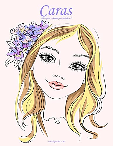 Caras libro para colorear para adultos 4 (Spanish Edition)