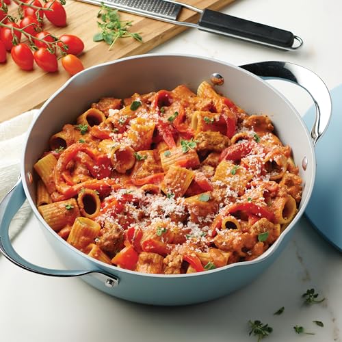 Image of Tramontina Fiora 4.25-Quart Ceramic Non Stick Cooking Pan with Lid