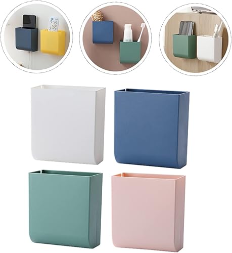 Miniatura 3 de Caja de control remoto de montaje en pared, soporte de teléfono, estante de almacenamiento, decoración de pared, organizador de teléfono celular