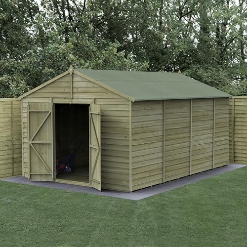 Forest Garden 4LIFE Apex Shed 10x15 - Double Door - No Windows