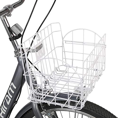 3-Wheeled Adult Tricycle with Removable Basket, 24\" Wheels Trike for Men and Women, Single Speed Cruise Bike, Exercise Bike for Recreation and Shopping, Water-Proof Bag and Bicycle Bell