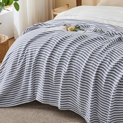 Couvre-lit en gaze douce EMME couverture coton de qualité supérieure 274cm - 8
