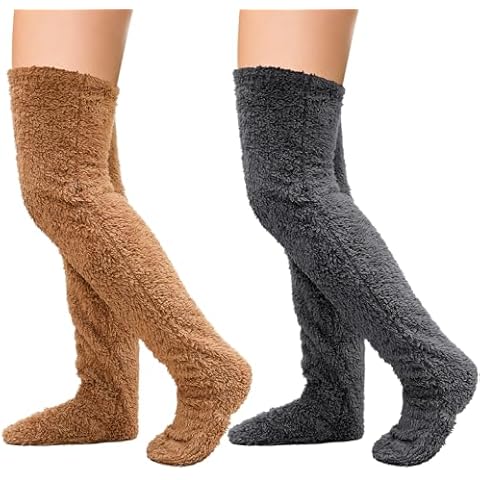 Zuimei Over Knee High Fuzzy Leg Warmers Cover
