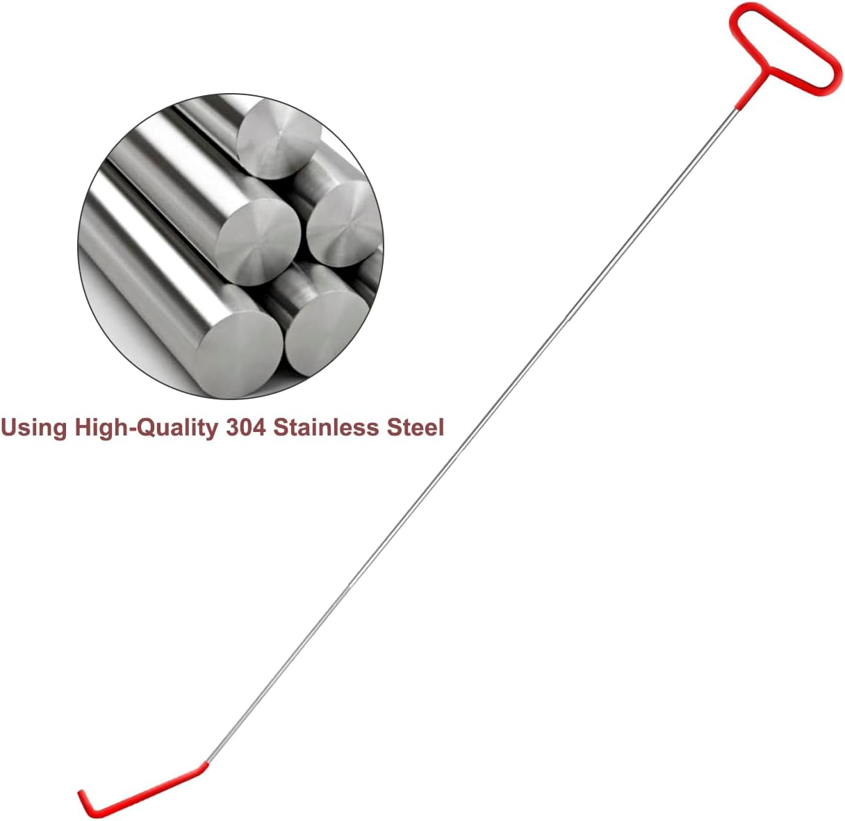 21 Pieces Stainless Steel Application Puller Set,68 inches Automotive Tool Kit with Long Handle-Pull Hook J-Hook