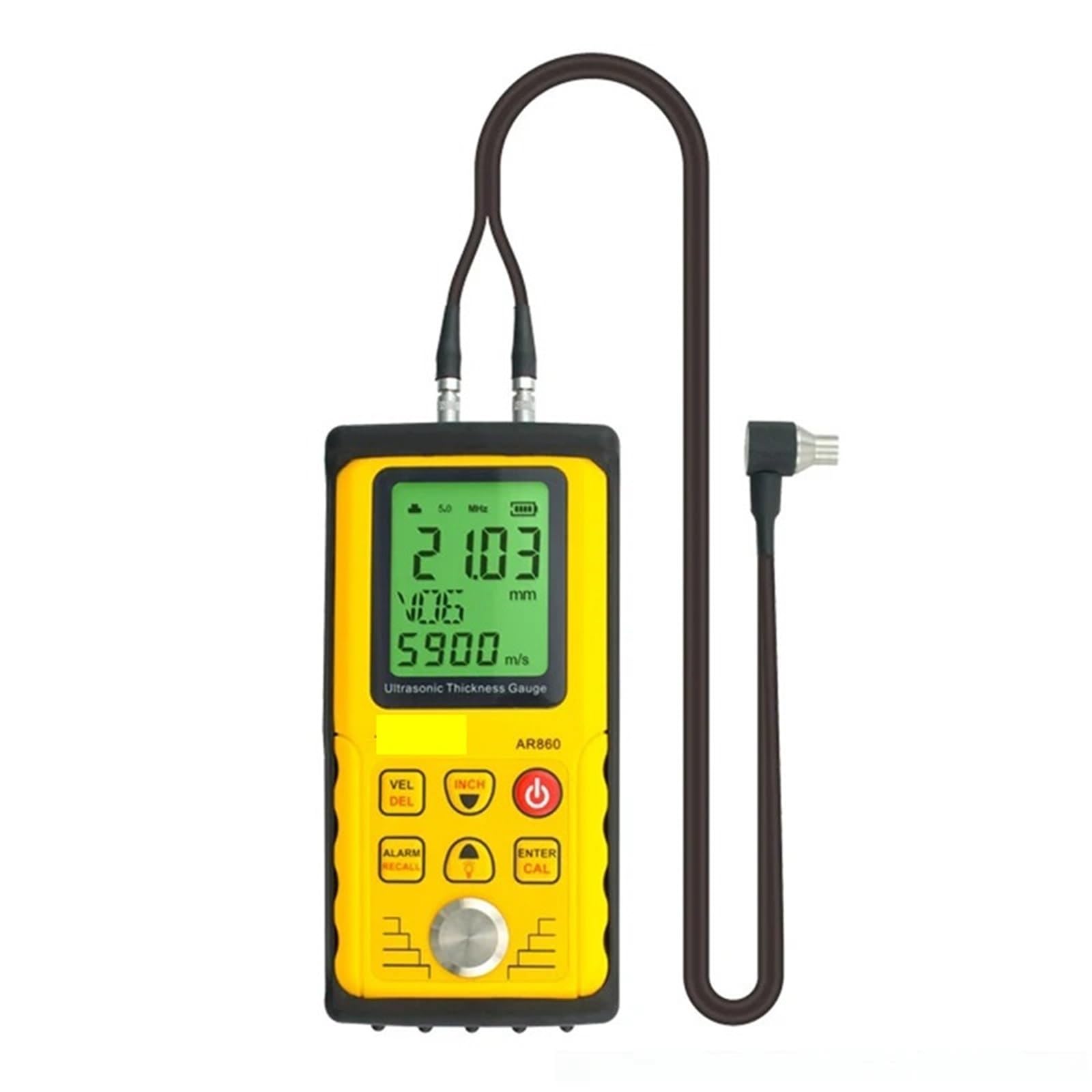 AR860 Sound Velocity Meter Ultrasonic Thickness Gauge Digital Building Sheet Metal Thickness Tester Measuring Range Detector