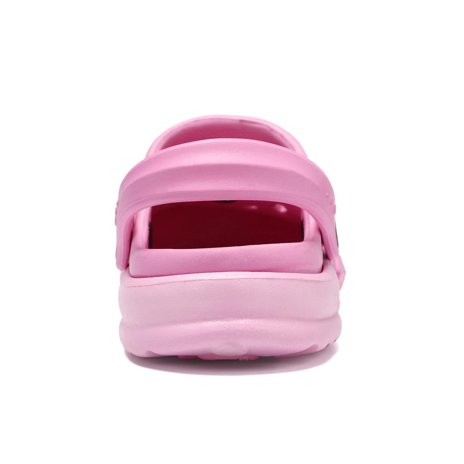 RiverValley Cute Toddler Water Clogs Lightweight Summer Garden Shoes Slip on Cartoon Durable Infant Slide Slippers for Boys Girls Beach Pool Outdoor Kids Sandals Pink