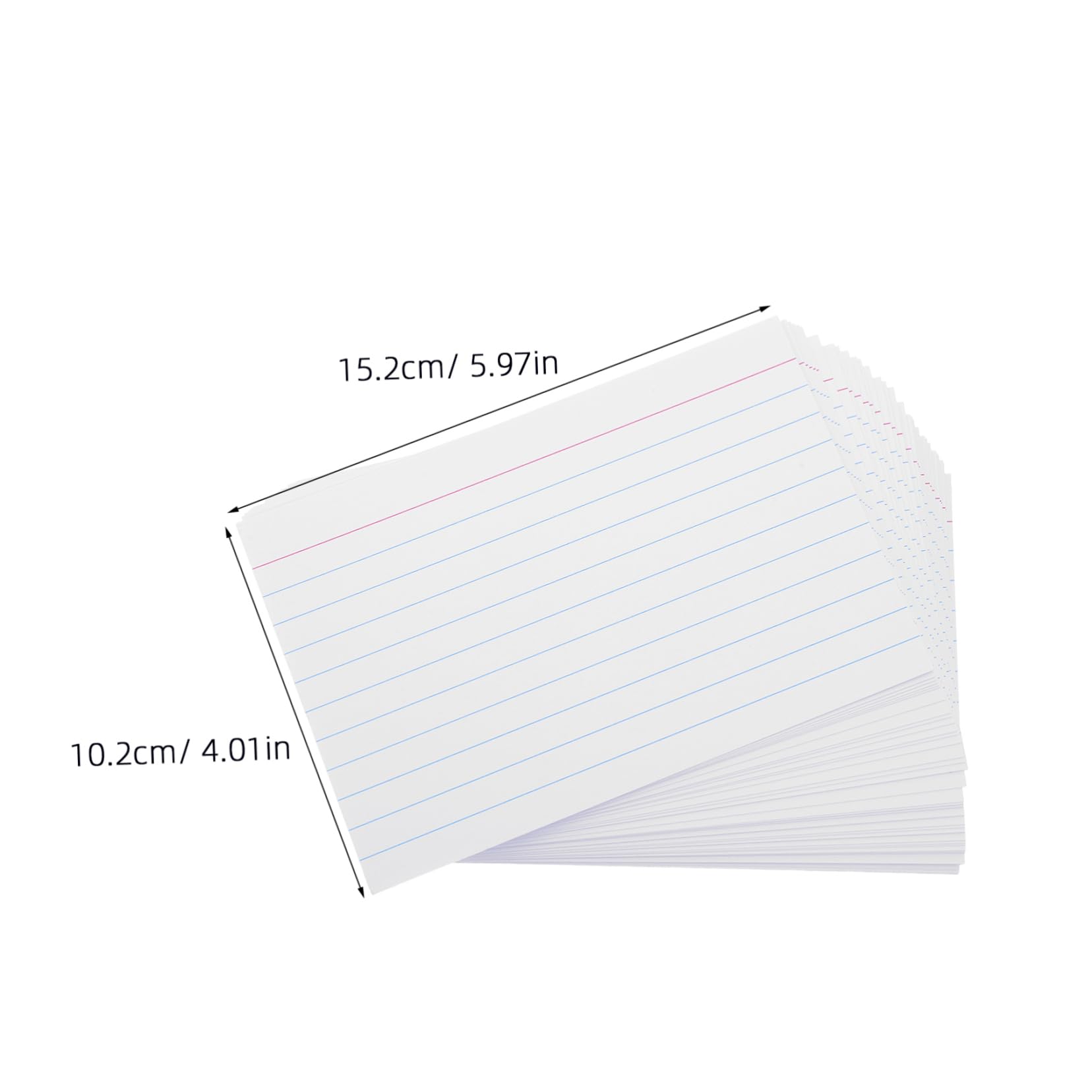 NUOBESTY Linierte Karteikarten und Glatter Schreibfläche mit Klaren Horizontalen Linien 200 aus Papier für Büro Schule und Abschlussfest Notizen