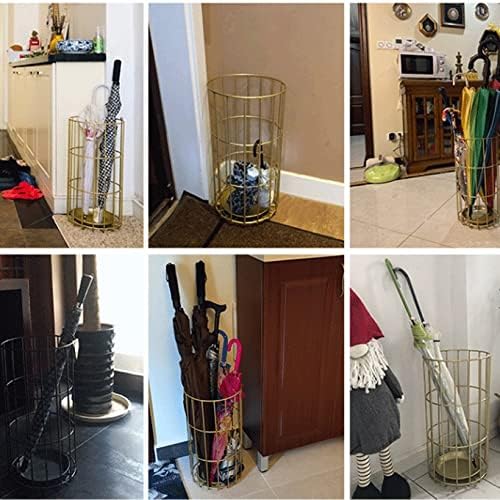 Wrought Iron Umbrella Stand Umbrella Tube Fashion Umbrella Bucket Floor Household Umbrella Storage Rack(E)