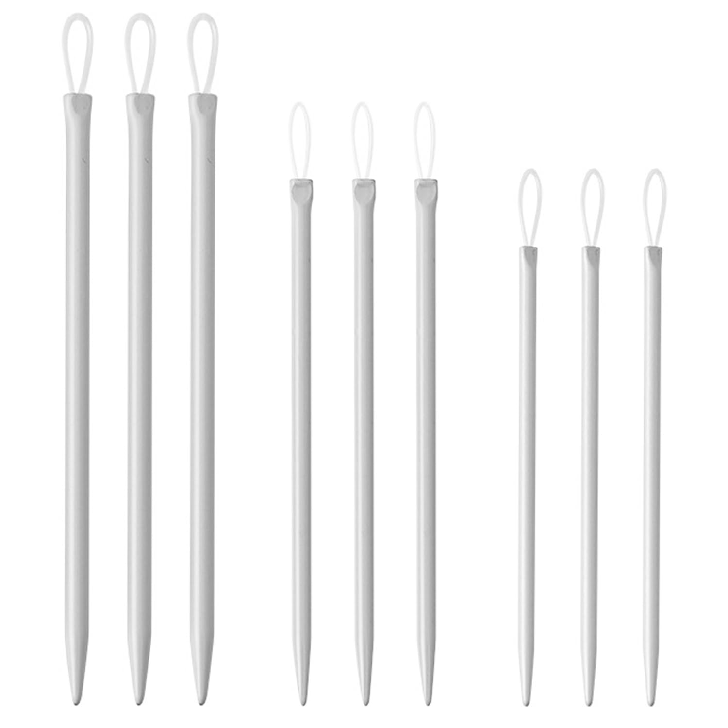 SYEYCW 9 Pcs Sewing Needles, Nylon Thread Crochet Needle Threaders for Hand Sewing, Large Eye Hand Sewing Needle Accessories, Professional Upholstery Needles for Crafts, Doll Making and Tufting