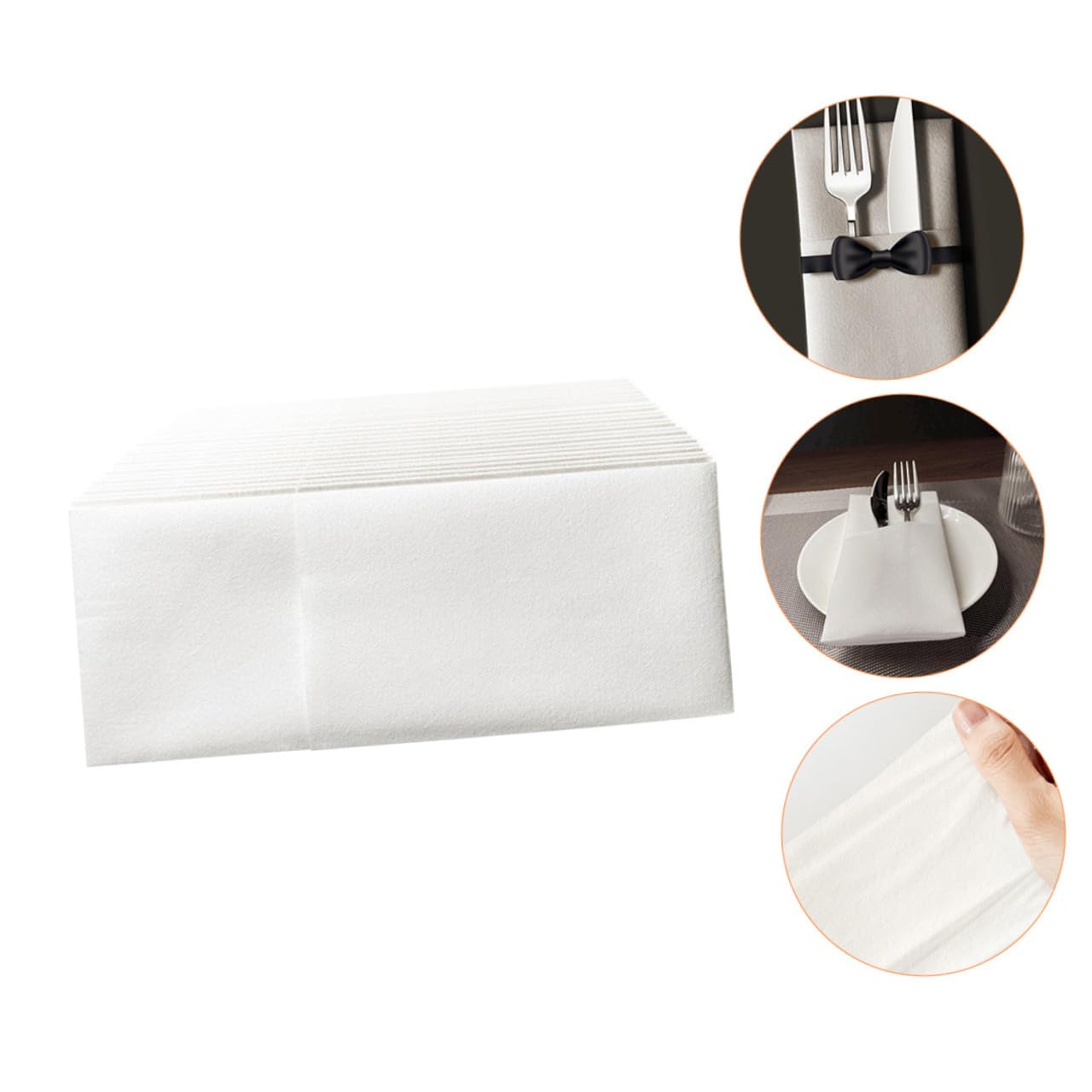 Einweg Servietten aus Zellstoff Weiß Dickes und Sicheres Design 50 Stück Packung für Bankette und Bevorstehende Versammlungen