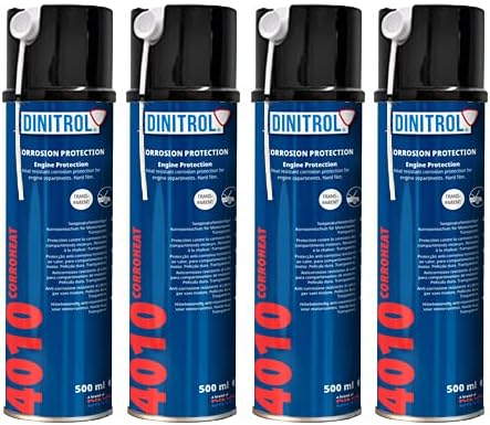 DINITROL HIGH TEMPERATURE CLEAR WAX 4 x 500ml AEROSOL SPRAY CANS