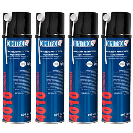 DINITROL HIGH TEMPERATURE CLEAR WAX 4 x 500ml AEROSOL SPRAY CANS