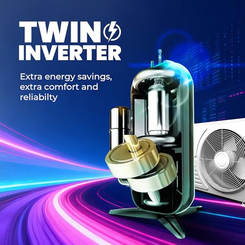 Image of Haier 1.5 Ton 5 Star Twin Inverter Split AC (Turbo Cooling, Energy Saving & Self-Clean, 5 in 1 Convertible, Copper, 2-way Swing, Cools in 10 Sec at 54C, 2026 Model, White)-HSA52VP-G5NB-I