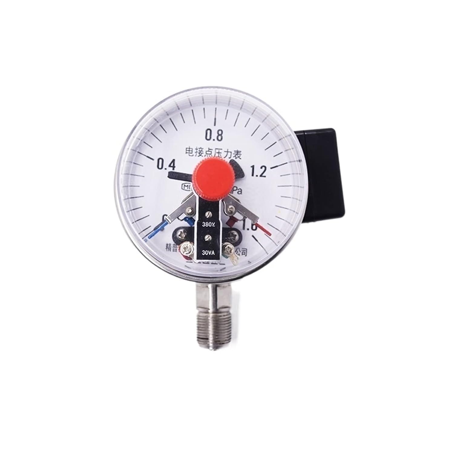 Digital Force Gauge, Electric Contact Pressure Gauge Air Pressure Gauge Shock Resistant Pressure Gauge(0~40)