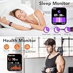 Smart Watch for Men Women (Answer/Make Calls), 1.91" HD Smartwatch with Heart Rate/Sleep Monitor, IP68 Waterproof, 115+ Sports Activity Trackers with Pedometer, Fitness Watch for Android/iPhone