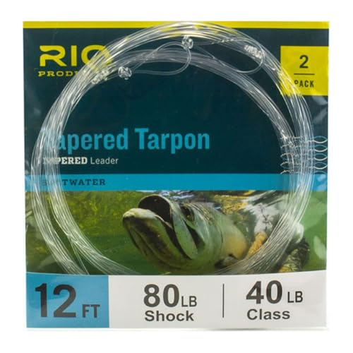 Tapered Tarpon Leader 12ft 40/80LB- 2pk