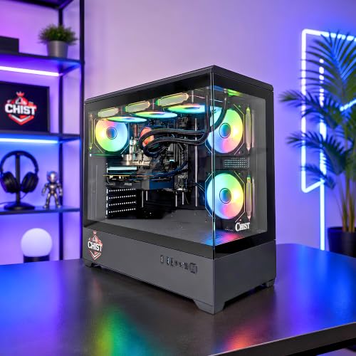 Image of CHIST ROX(12th Gen i5-12400F, 6 Core 12 Threads 32GB DDR4, 512GB NVMe SSD, RTX 3050 6GB DDR6, RGB Liquid Cooling (Black, 6500XT 8GB DDR6 Graphic Card, 512, GB, Windows 11, 8, GB)