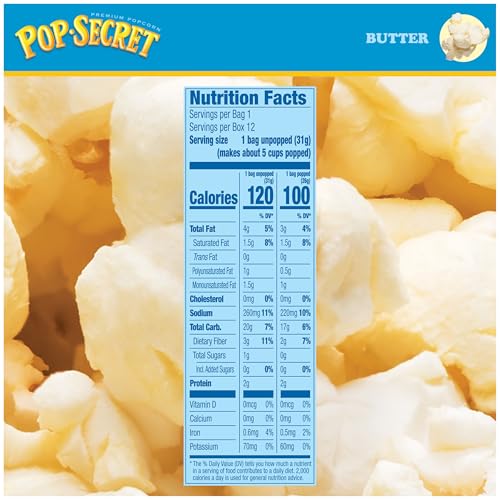 Pop Secret Microwave Popcorn, 100 Calorie Butter Flavor, 1.12 Oz Snack Bags, 12 Count (Pack of 4) - Thumbnail 4