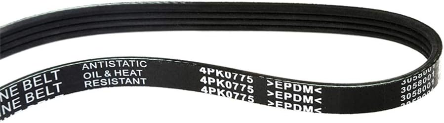 4PK775 EPDM Drive Belt fit 04-09 for Mazda RX-8 1.3L, 97-01 for Mitsubishi Mirage 1.8L, 02-08 for Nissan Maxima 3.5L, 98-00 for Chevrolet Metro 1L, 96-01 for Infiniti I30 3L