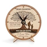 HYPERI Gift for Grandpa from Grandkids, Granddaughter, Grandson, Fathers Day Dad Clock Unique Father's Day Clock for Grandfather, Happy Birthday Presents for Elderly Papa, Sentimental Gift Idea