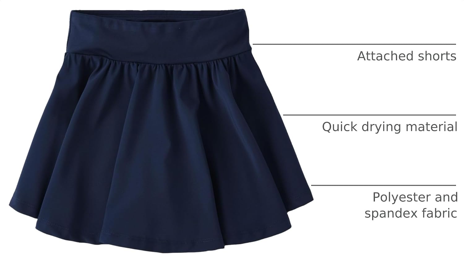 The Children's Place Girls' Uniform Quick Dry Skorts