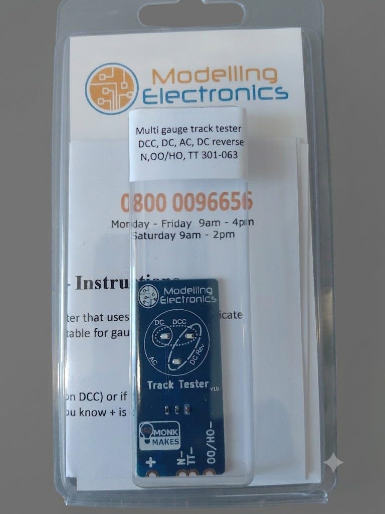Multi gauge track tester, DCC, DC, AC, DC reverse N,OO-HO, TT