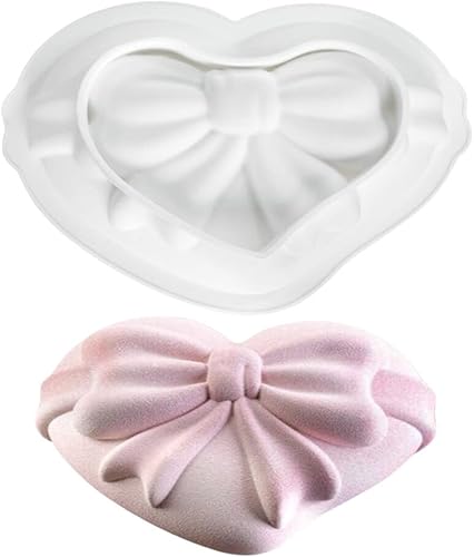 Miniatura 8 de Moldes de silicona 3D para chocolate, molde para pastel de mousse, molde 3D con forma de corazón de silicona, suministros para hacer postres para