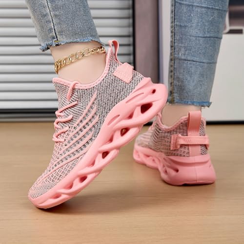 Image of DLWKIPV Women Running Shoes Walking Training Sneakers Sport Gym Fitness Tennis Shoes Non Slip Fashion Comfortable Lightweight Shoe for Casual Jogging Mesh Breathable Sneaker