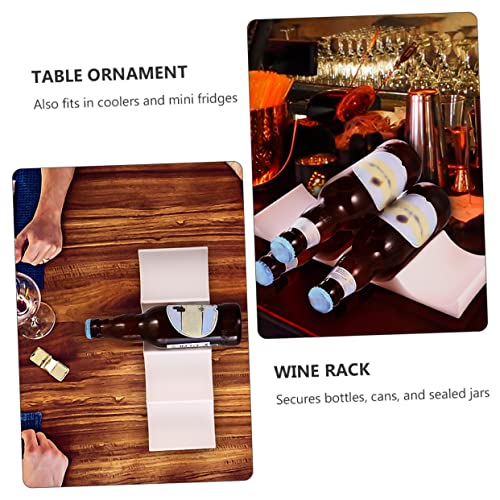 Soporte para botellas de vino plástico blanco 4 compartimentos miniatura 7