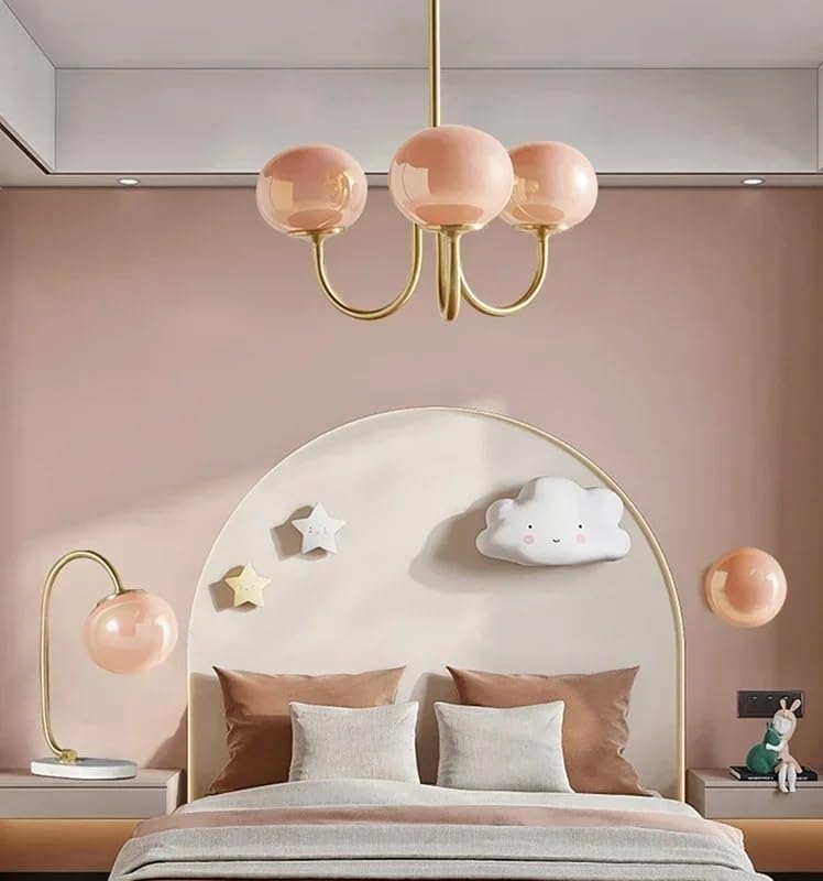Lustre crème 3 heads contre le manque de luminosité de chambre