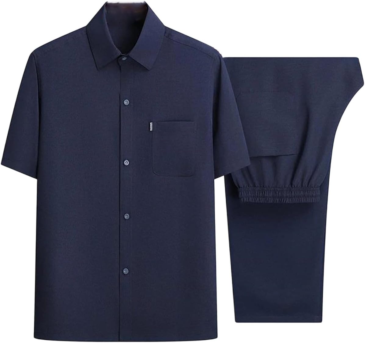 Men's Summer Men Casual Shirt Short Sleeve Shirts Pants Sets Two Piece