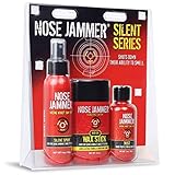 Nose Jammer Hunting Accessories - Silent Series Combo Kit Natural Hunting Scent Eliminator - Includes 4 oz Silent Pump Spray, 2 oz Rub-On Wax Stick Deer Scent Blocker and 28 g Dust Wind Detector