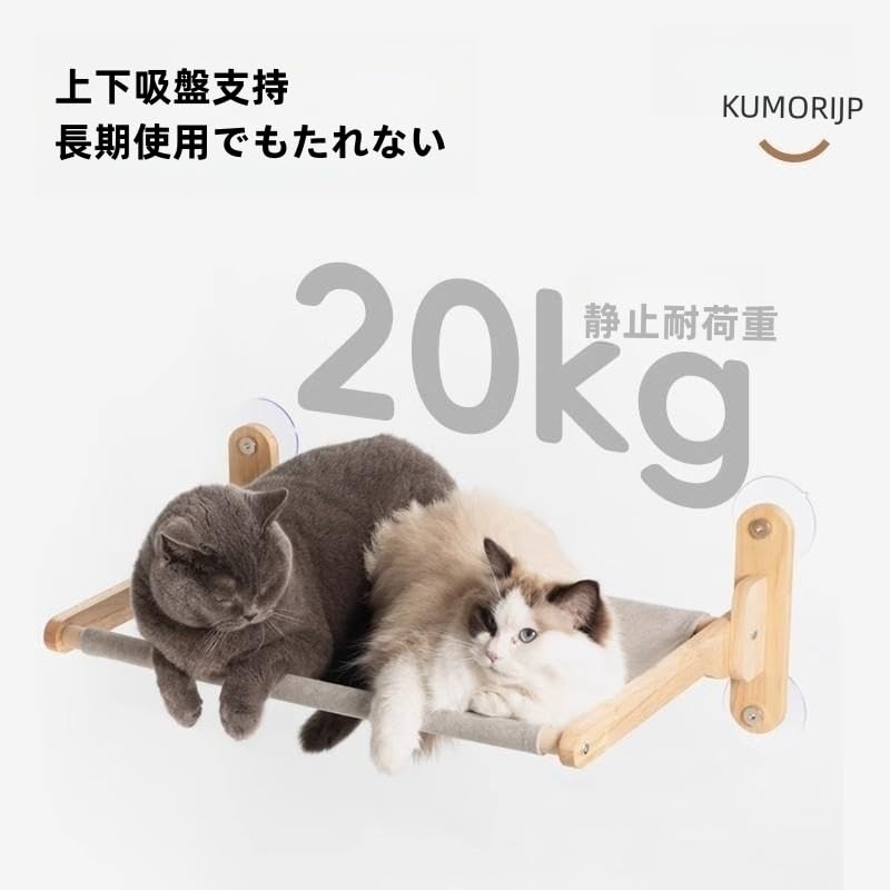 Amazon | KUMORIJP 吸盤式猫用ウォールマウント 猫窓用ハンモック／窓