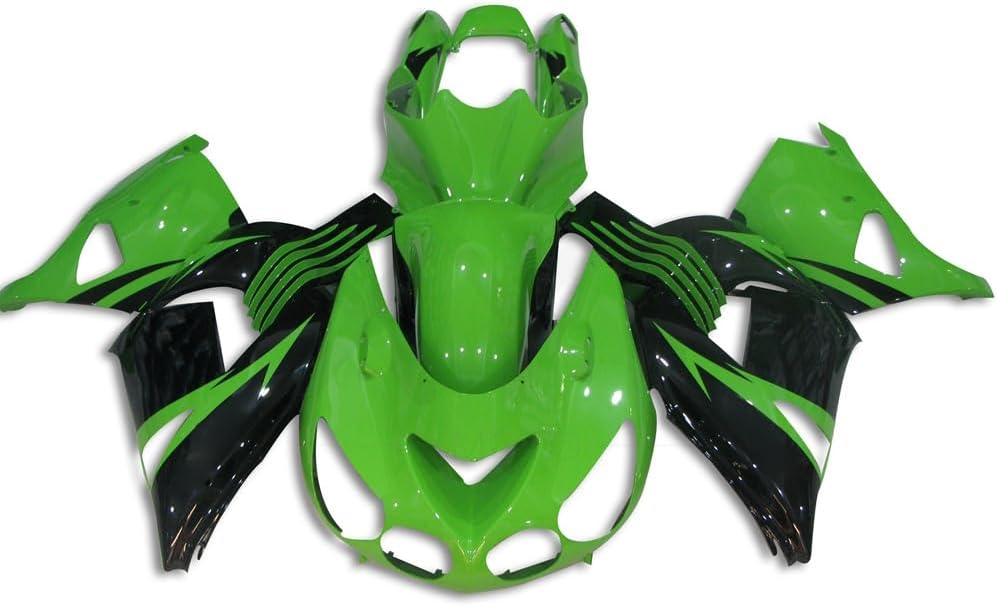 Injection Molding Plastic Fairing Kit For 06-11 ZX14R ZX-14R 2006 2007 2008 2009 2010 2011 ZZ-R1400 Green Black Fairings Set 015AT