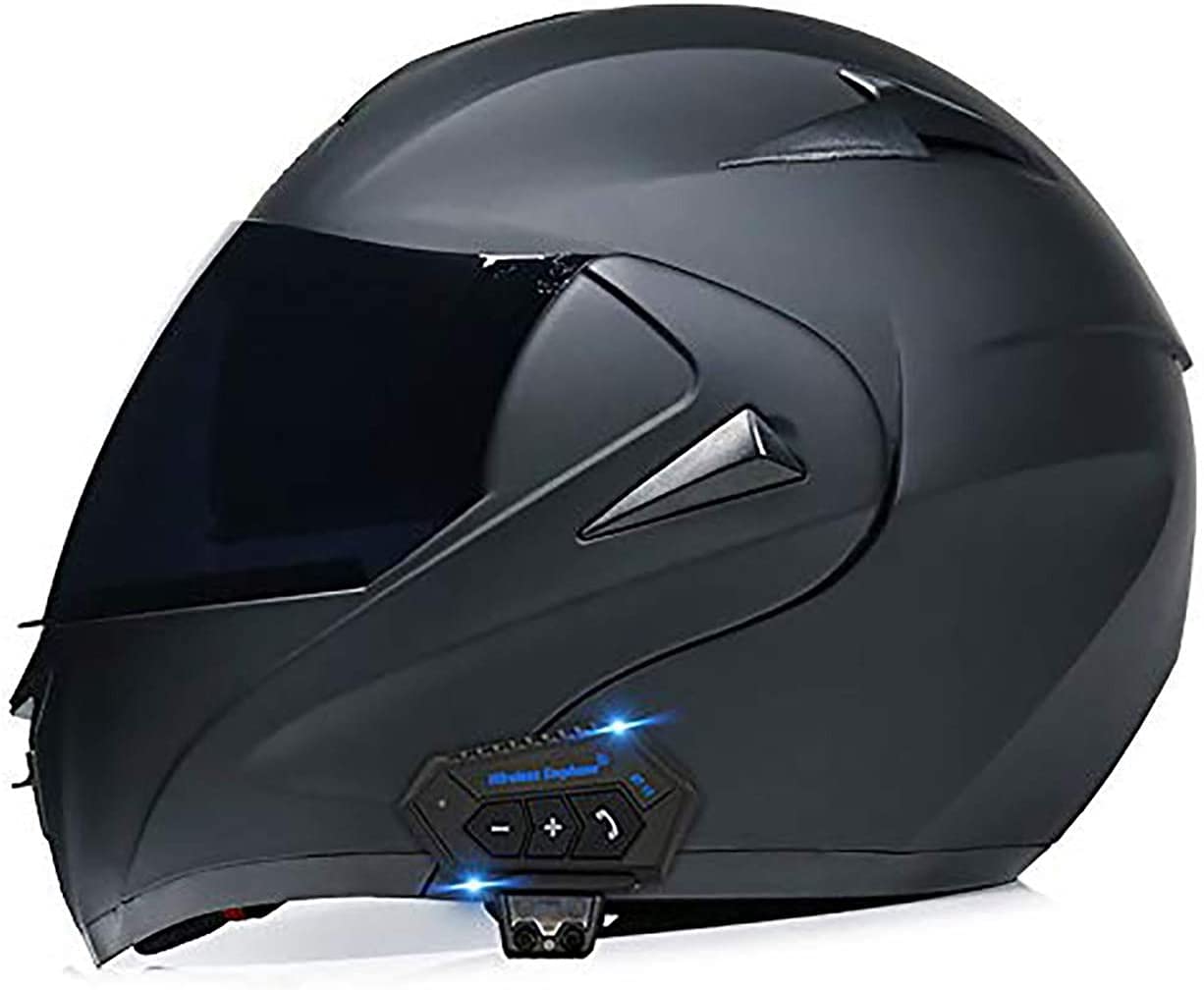 Casque modulaire moto Bluetooth anti-buée avec talkie-walkie MP3