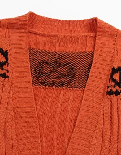 Image of Alsol Lamesa Women's Long Sleeve Cute Cardigan Sweaters V Neck Open Front Ribbed Knit Heart Sweater Coat