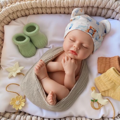 Muñeco BABESIDE Reborn Silicone 16 Pulgadas Niño miniatura 5