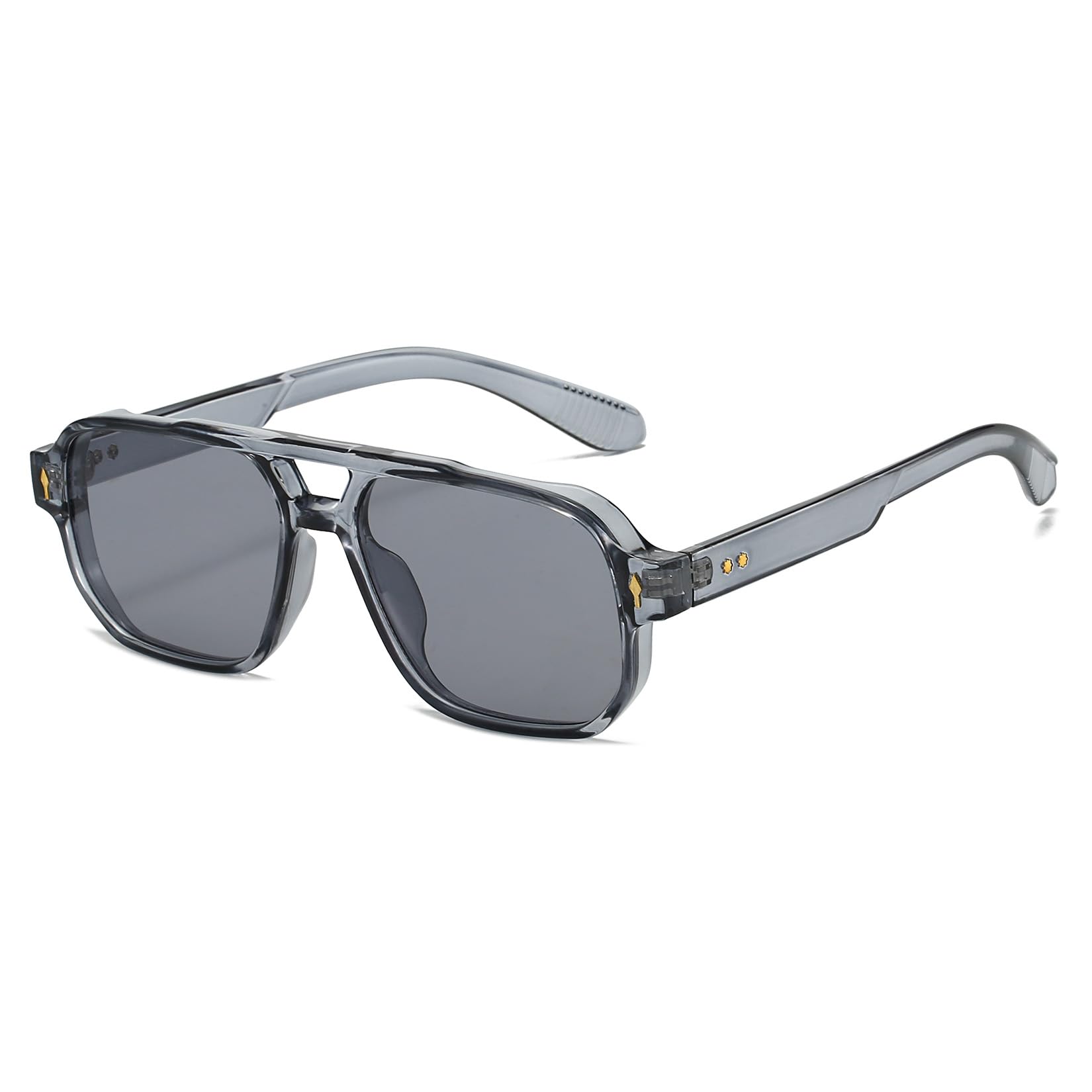 Mode Quadratisch Sonnenbrille, Vintage Retro Rechteck Sonnenbrille für Damen Herren, Trendige UV400 Brille